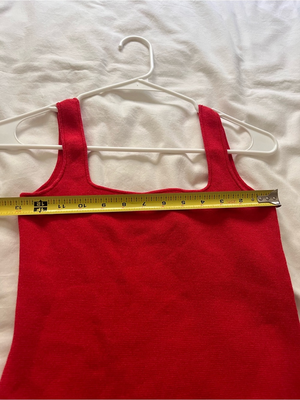 J. Crew Square Neck Mini Sweater Dress Viscose Cotton Knit Red Size XXS BR343 - Picture 12 of 12